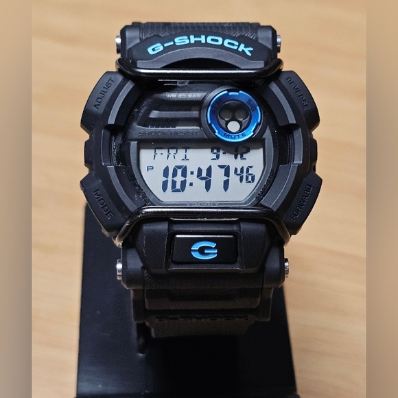 G-Shock Black Digital Watch with Blue Accents - Picture 1 of 9